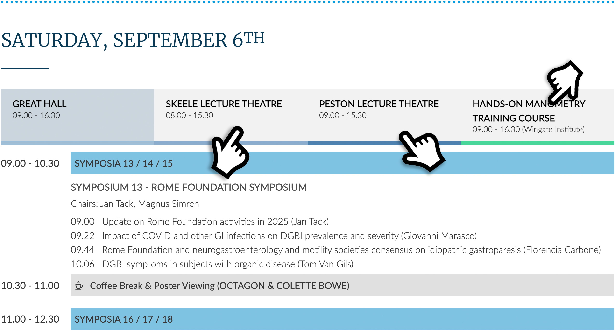 Desktop view of the program