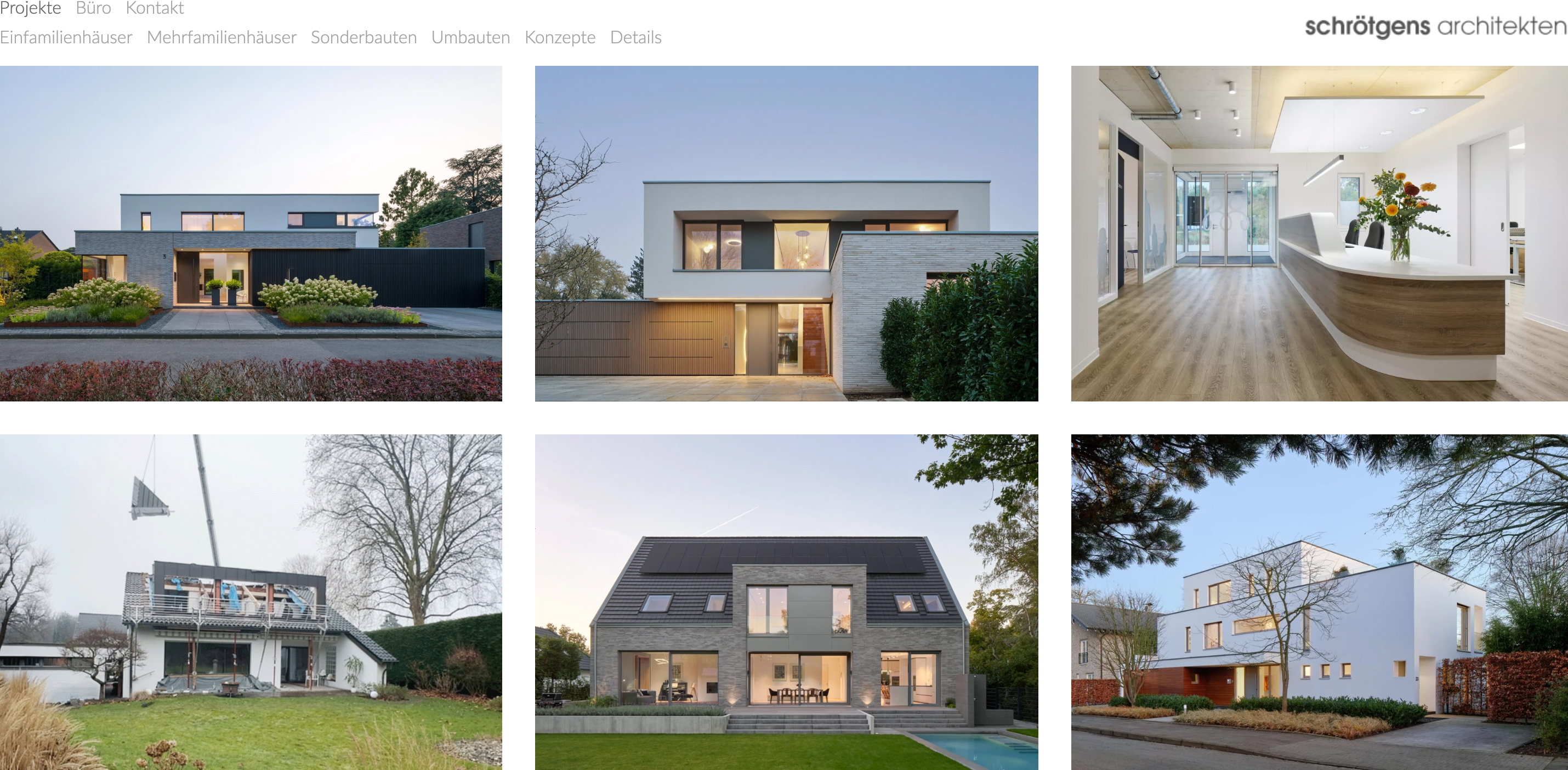 View of the home page on large screens