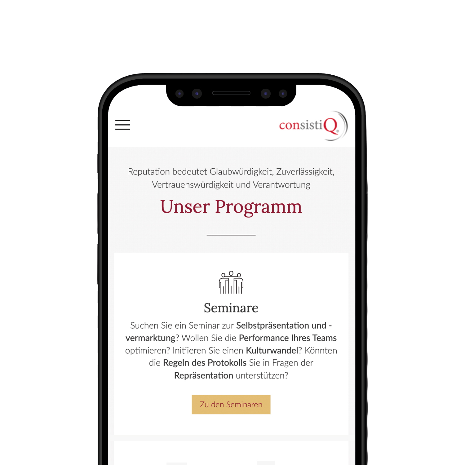 Version mobile du programme